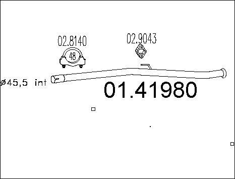 MTS 01.41980 - Труба выхлопного газа autosila-amz.com