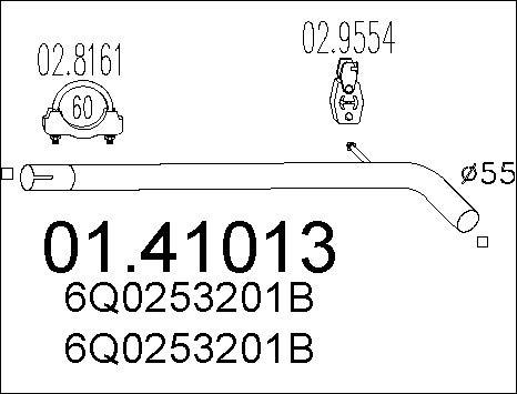 MTS 01.41013 - Труба выхлопного газа autosila-amz.com