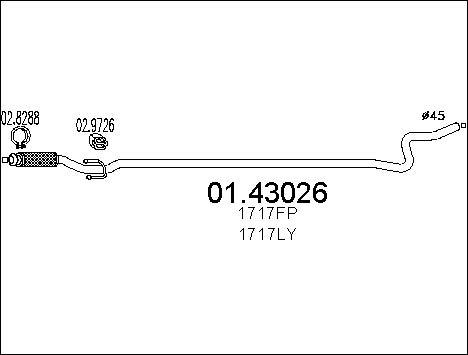 MTS 01.43026 - Труба выхлопного газа autosila-amz.com