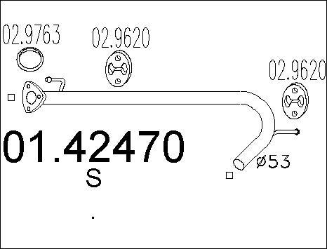 MTS 01.42470 - Труба выхлопного газа autosila-amz.com