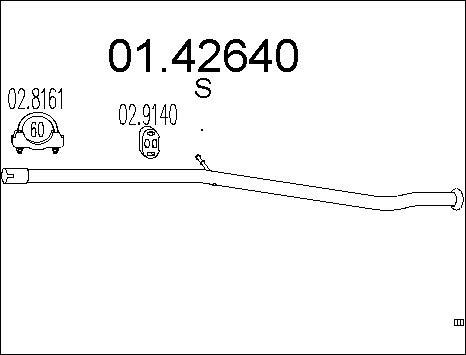 MTS 01.42640 - Труба выхлопного газа autosila-amz.com