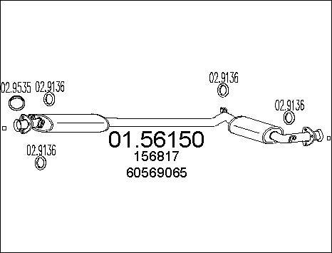 MTS 01.56150 - Средний глушитель выхлопных газов autosila-amz.com