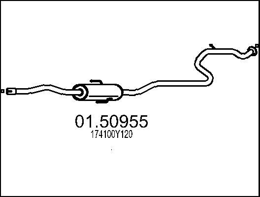 MTS 01.50955 - Средний глушитель выхлопных газов autosila-amz.com