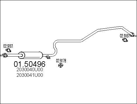 MTS 01.50496 - Средний глушитель выхлопных газов autosila-amz.com