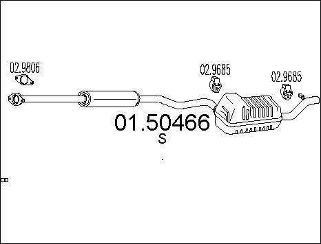 MTS 01.50466 - Средний глушитель выхлопных газов autosila-amz.com