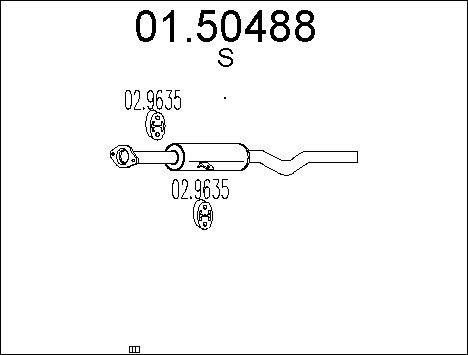 MTS 01.50488 - Средний глушитель выхлопных газов autosila-amz.com