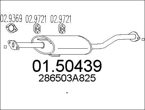 MTS 01.50439 - Средний глушитель выхлопных газов autosila-amz.com