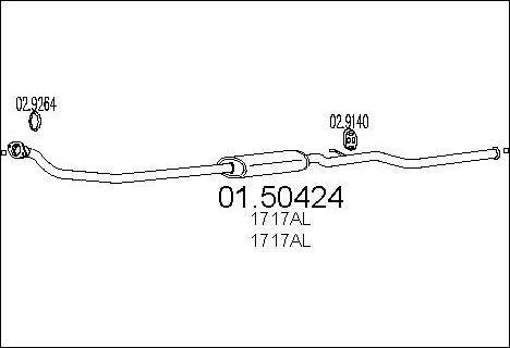 MTS 01.50424 - Средний глушитель выхлопных газов autosila-amz.com