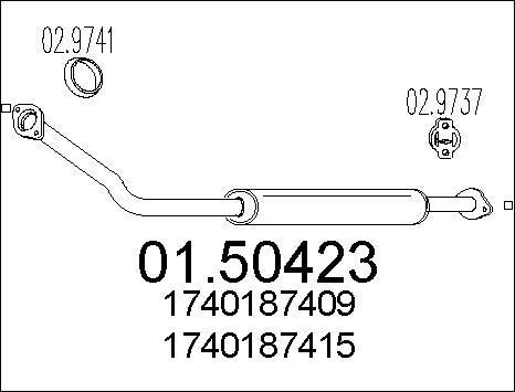MTS 01.50423 - Средний глушитель выхлопных газов autosila-amz.com
