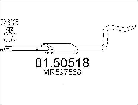 MTS 01.50518 - Средний глушитель выхлопных газов autosila-amz.com