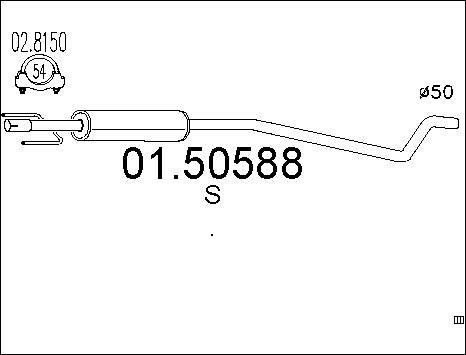 MTS 01.50588 - Средний глушитель выхлопных газов autosila-amz.com