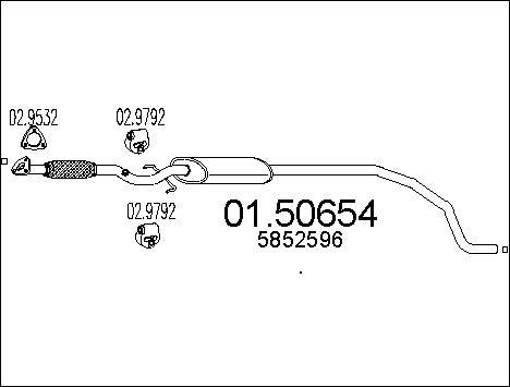 MTS 01.50654 - Средний глушитель выхлопных газов autosila-amz.com