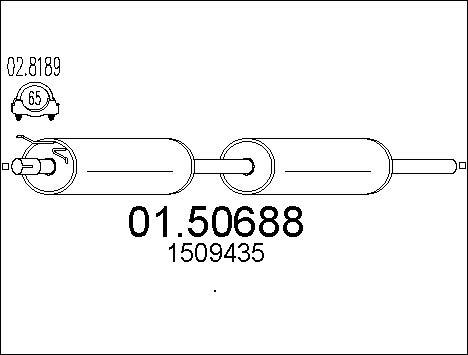MTS 01.50688 - Средний глушитель выхлопных газов autosila-amz.com