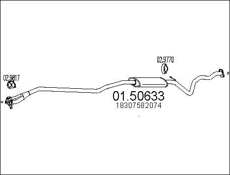MTS 01.50633 - Средний глушитель выхлопных газов autosila-amz.com