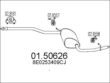 MTS 01.50626 - Средний глушитель выхлопных газов autosila-amz.com
