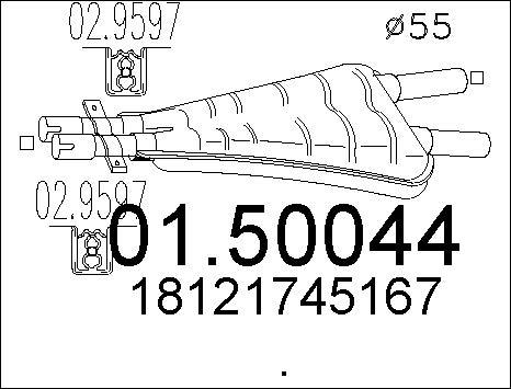 MTS 01.50044 - Средний глушитель выхлопных газов autosila-amz.com