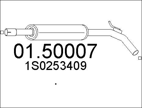 MTS 01.50007 - Средний глушитель выхлопных газов autosila-amz.com