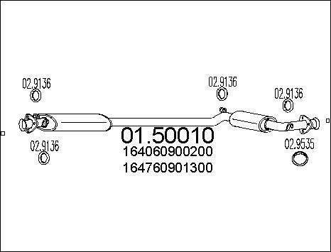 MTS 01.50010 - Средний глушитель выхлопных газов autosila-amz.com