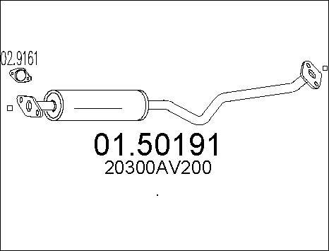 MTS 01.50191 - Средний глушитель выхлопных газов autosila-amz.com