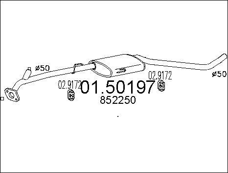 MTS 01.50197 - Средний глушитель выхлопных газов autosila-amz.com