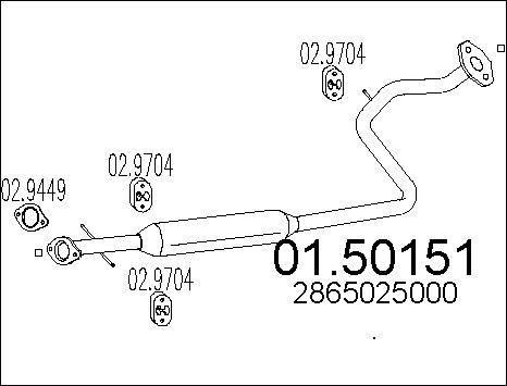 MTS 01.50151 - Средний глушитель выхлопных газов autosila-amz.com