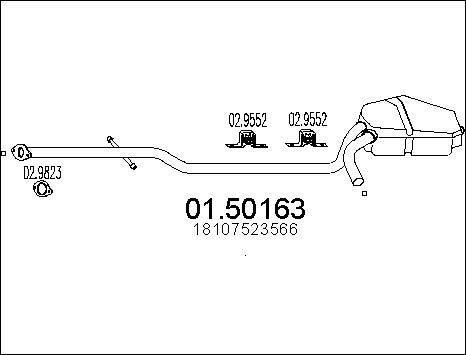 MTS 01.50163 - Средний глушитель выхлопных газов autosila-amz.com