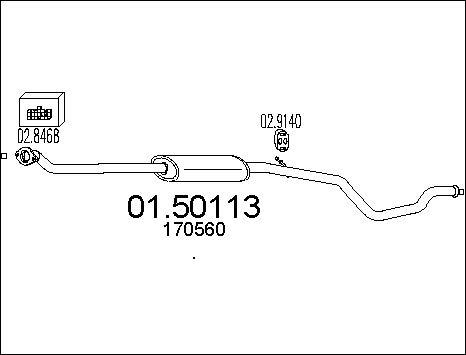 MTS 01.50113 - Средний глушитель выхлопных газов autosila-amz.com