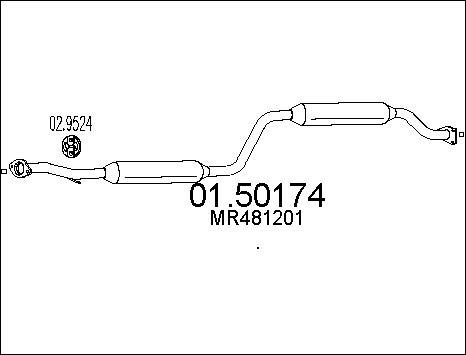 MTS 01.50174 - Средний глушитель выхлопных газов autosila-amz.com