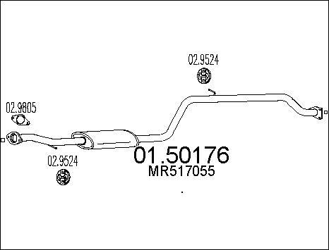 MTS 01.50176 - Средний глушитель выхлопных газов autosila-amz.com