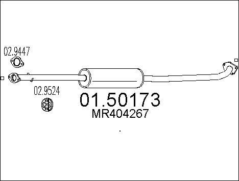 MTS 01.50173 - Средний глушитель выхлопных газов autosila-amz.com