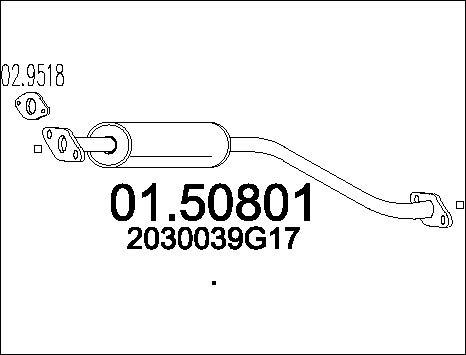 MTS 01.50801 - Средний глушитель выхлопных газов autosila-amz.com