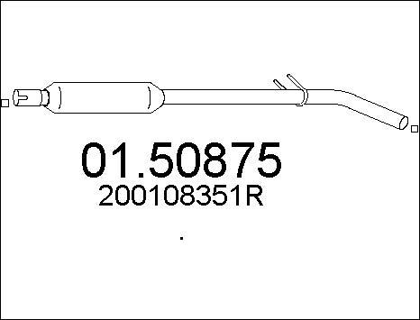 MTS 01.50875 - Средний глушитель выхлопных газов autosila-amz.com