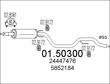 MTS 01.50300 - Средний глушитель выхлопных газов autosila-amz.com