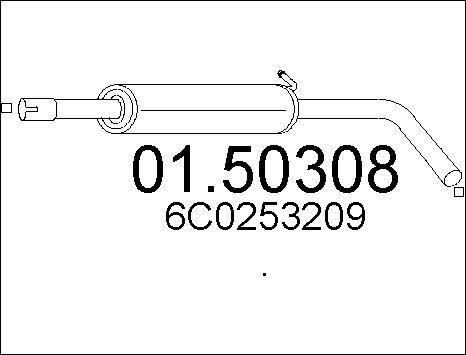 MTS 01.50308 - Средний глушитель выхлопных газов autosila-amz.com