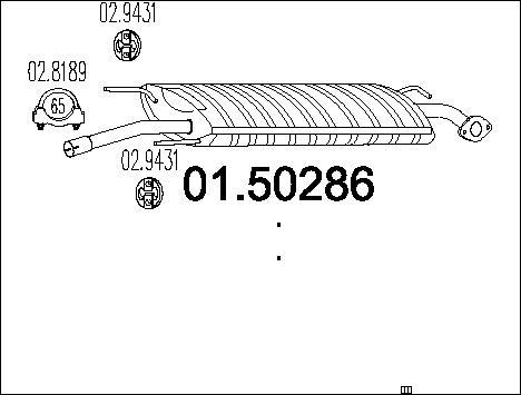MTS 01.50286 - Средний глушитель выхлопных газов autosila-amz.com
