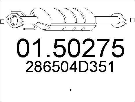 MTS 01.50275 - Средний глушитель выхлопных газов autosila-amz.com