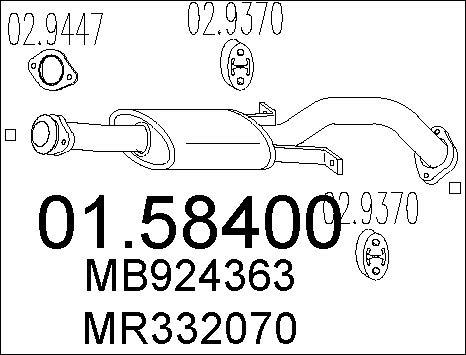 MTS 01.58400 - Средний глушитель выхлопных газов autosila-amz.com