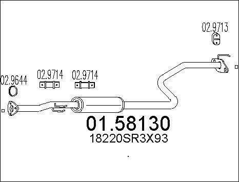 MTS 01.58130 - Средний глушитель выхлопных газов autosila-amz.com