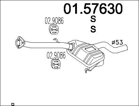 MTS 01.57630 - Средний глушитель выхлопных газов autosila-amz.com