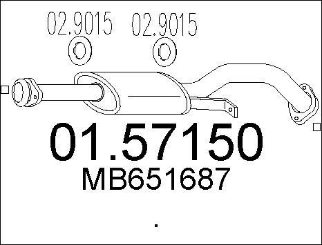 MTS 01.57150 - Средний глушитель выхлопных газов autosila-amz.com