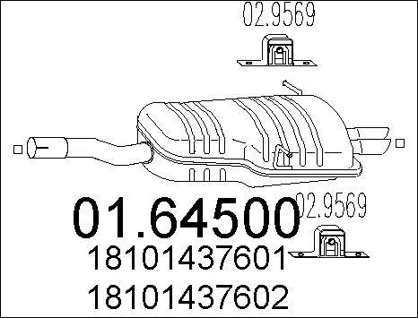 MTS 01.64500 - Глушитель выхлопных газов, конечный autosila-amz.com