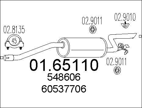 MTS 01.65110 - Глушитель выхлопных газов, конечный autosila-amz.com