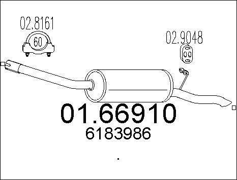 MTS 01.66910 - Глушитель выхлопных газов, конечный autosila-amz.com