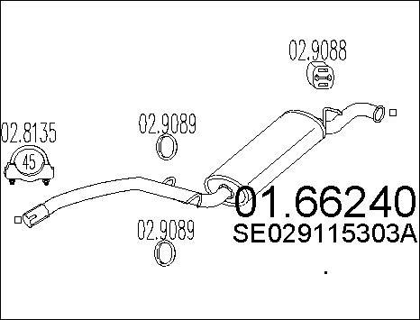 MTS 01.66240 - Глушитель выхлопных газов, конечный autosila-amz.com