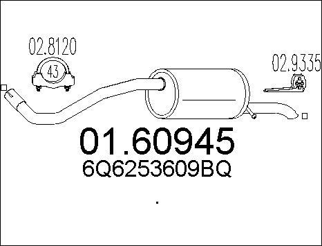 MTS 01.60945 - Глушитель выхлопных газов, конечный autosila-amz.com