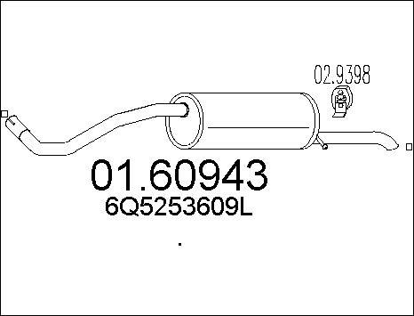 MTS 01.60943 - Глушитель выхлопных газов, конечный autosila-amz.com
