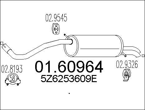 MTS 01.60964 - Глушитель выхлопных газов, конечный autosila-amz.com