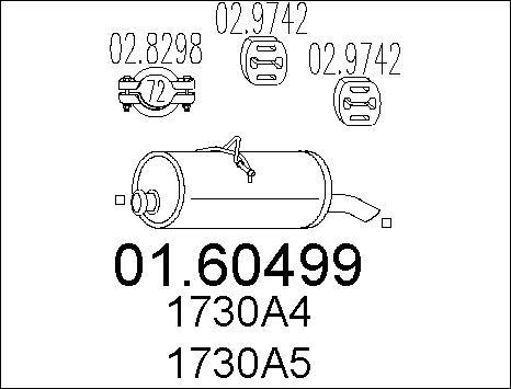 MTS 01.60499 - Глушитель выхлопных газов, конечный autosila-amz.com