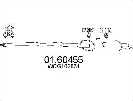 MTS 01.60455 - Глушитель выхлопных газов, конечный autosila-amz.com