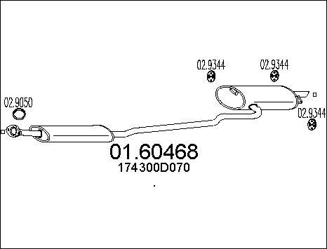 MTS 01.60468 - Глушитель выхлопных газов, конечный autosila-amz.com